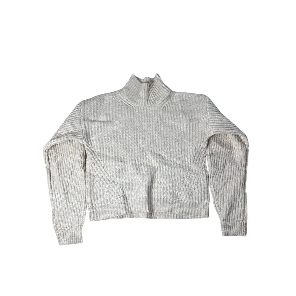 Naadam Merino Wool Cashmere Fisherman Turtleneck Winter White Women's size Small - Picture 1 of 7